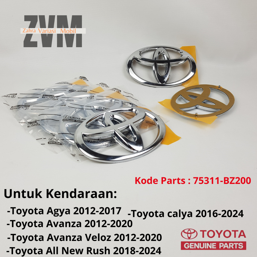 Toyota Emblem Logo Rear Trunk Logo Original Toyota Avanza, Avanza Veloz ...