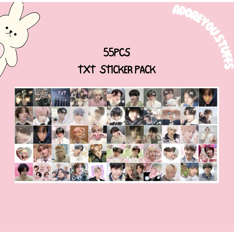 (55pcs) Kpop STICKER / FREEBIES STICKER / KPOP DECO STICKER TXT ...
