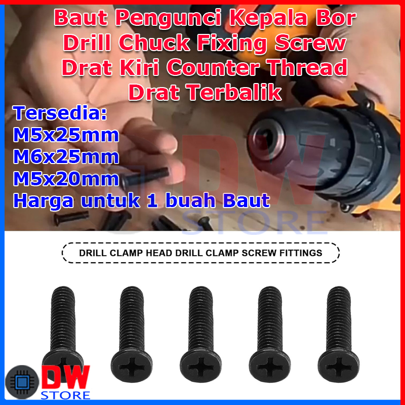 Drill Chuck Screw Counter Thread Screw Head Drill Chuck Screw Counter ...