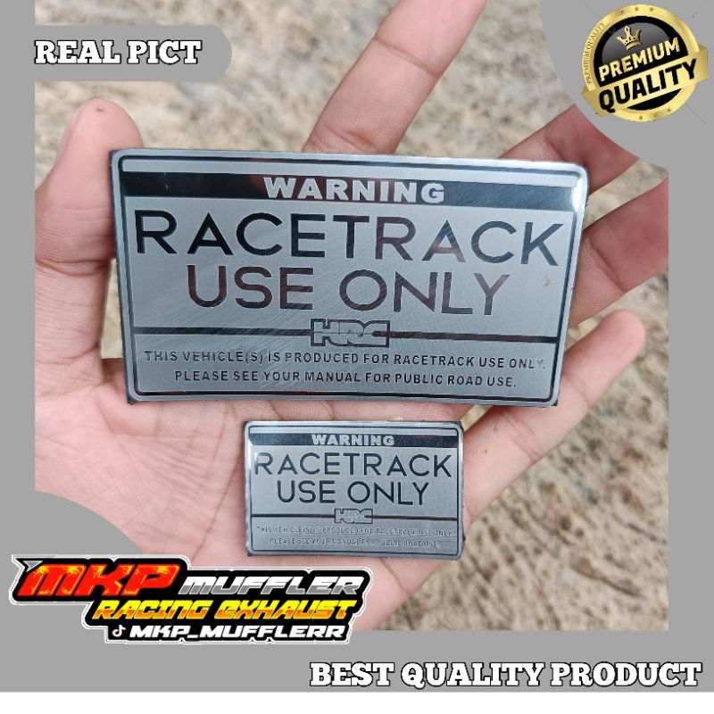 Airblade HUNGGER EMBLEM+HRC RACE TRACK USE ONLY STAINLESS PNP MATERIAL ...