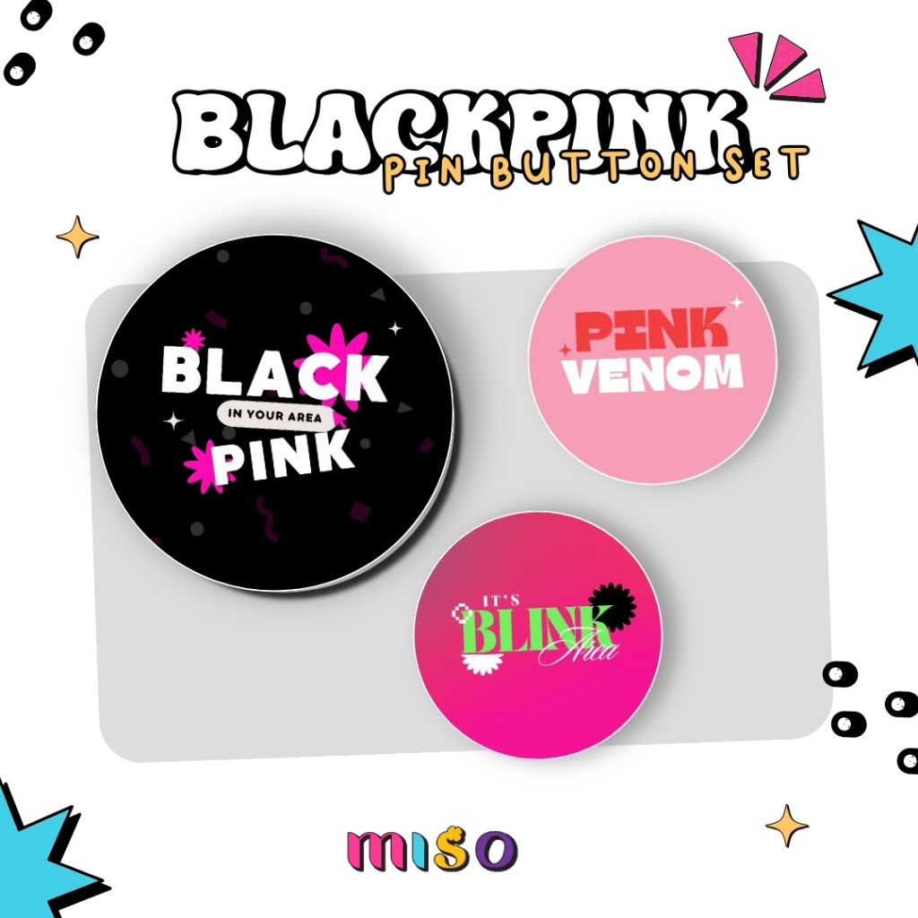 Blackpink Pin Button Set Blackpink Pin Button Packs Blackpink Pin