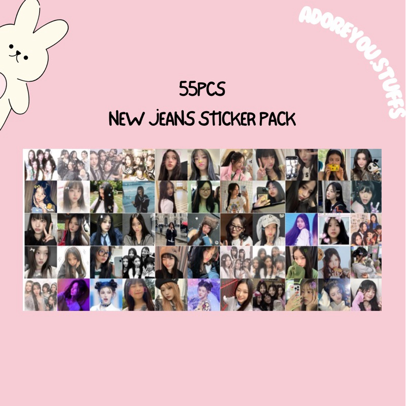 (55pcs) New JEANS STICKER KPOP / STICKER FREEBIES / STICKER DECO KPOP ...