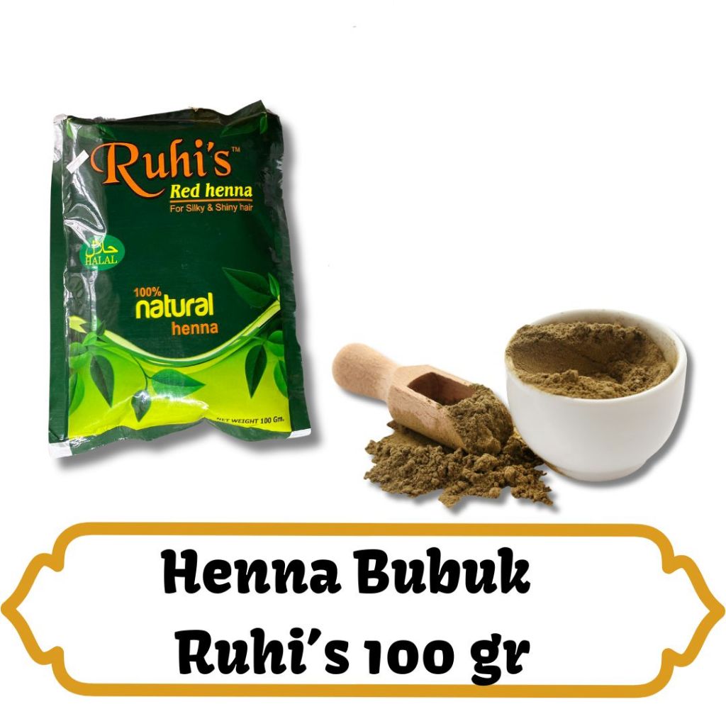 By Hajj And Umrah RUHIS RED HENNA HAIR 100GR I NON Alcohol HAIR Dye I