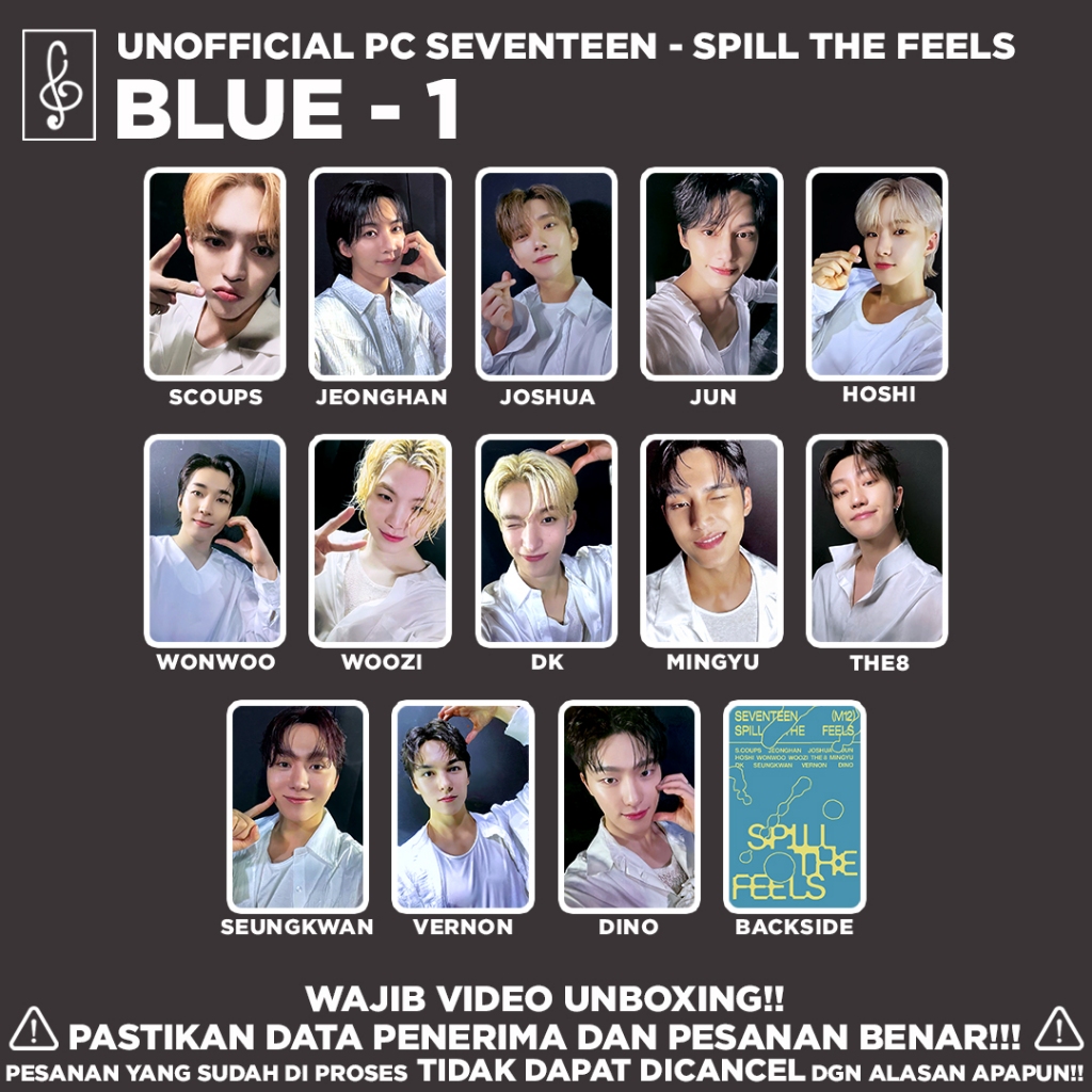 SEVENTEEN] SPILL THE FEELS PB PHOTOCARD UNOFFICIAL | Shopee Malaysia
