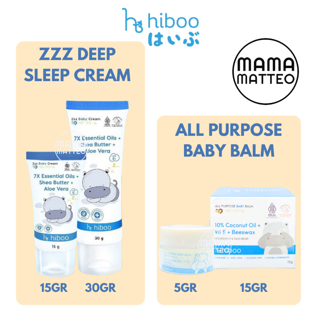 Hiboo All Purpose Baby Balm 5gr 15gr / Zzz Deep Sleep Baby Cream 15gr ...