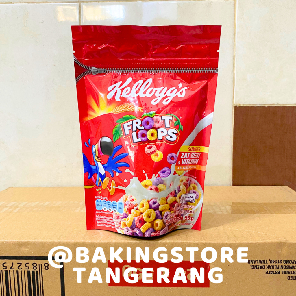 Kelloggs Froot Loops Pouch Cereal 55 gr | Froot loop Cereal | Shopee ...