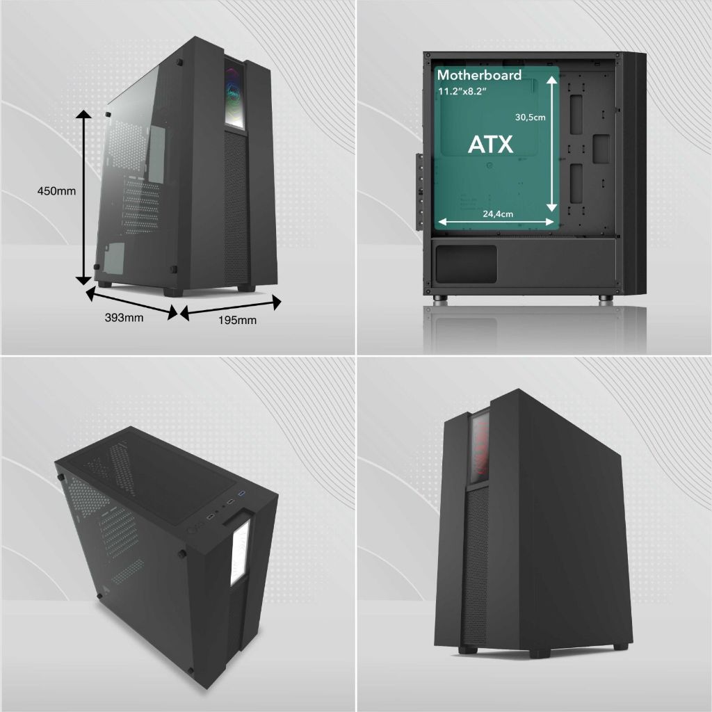 Infinity CYCLOPS V2 Casing - ATX, mATX Gaming Case - NO FAN -04623 ...