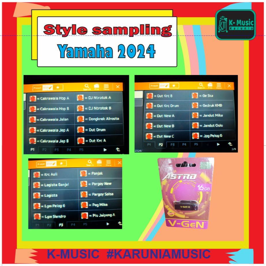 Yamaha sampling keyboard S & SX series Complete band Version dangdut ...