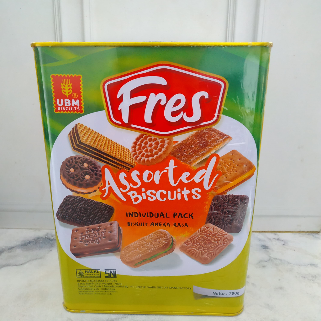 Fres ASSORTED BISCUITS UBM 700 GR INDIVIDUAL PACK/ CANNED BISCUIT/ FRES ...