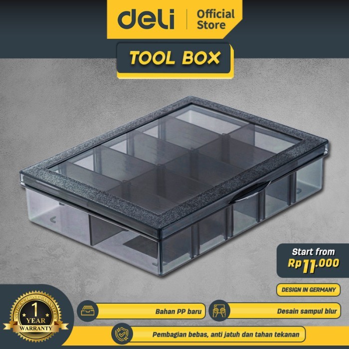 Deli Parts Box Tool Box Hard Plastic DL Tool Box432301X | Shopee Malaysia