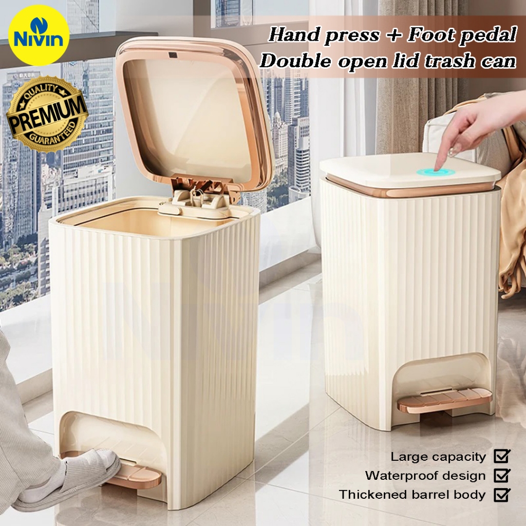 Nivin Premium Aesthetic Trash Can Home Bathroom Kitchen Luxury