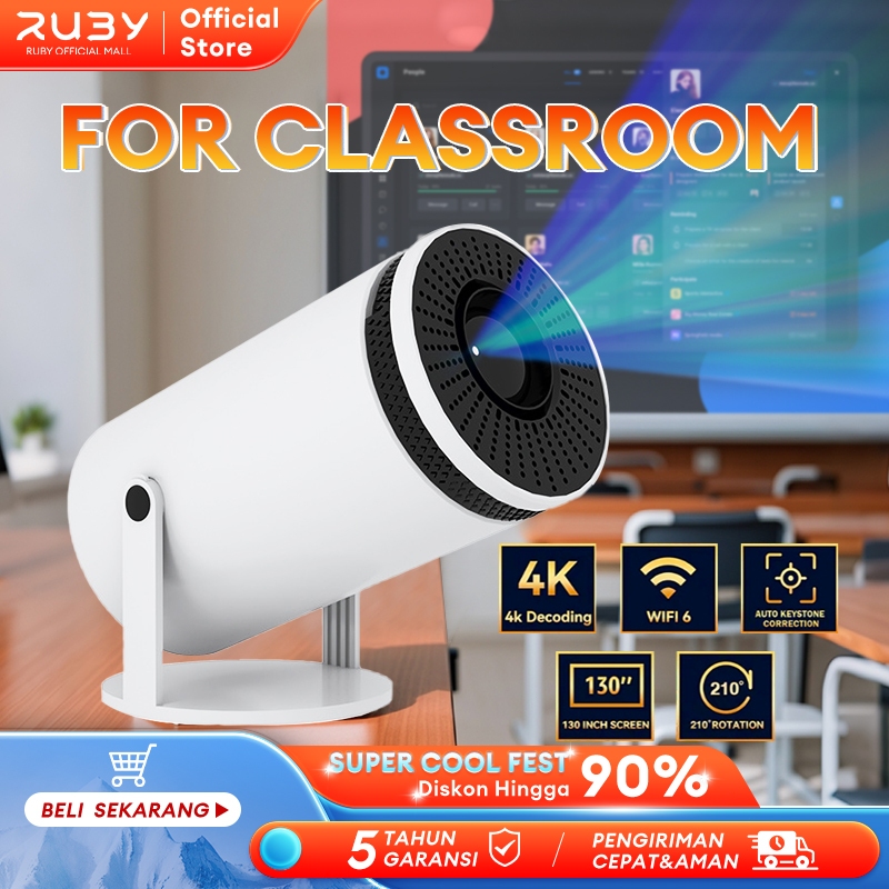 Android Projector mini Portable Projector 4K HDMI/USB WIFI/Bluetooth ...