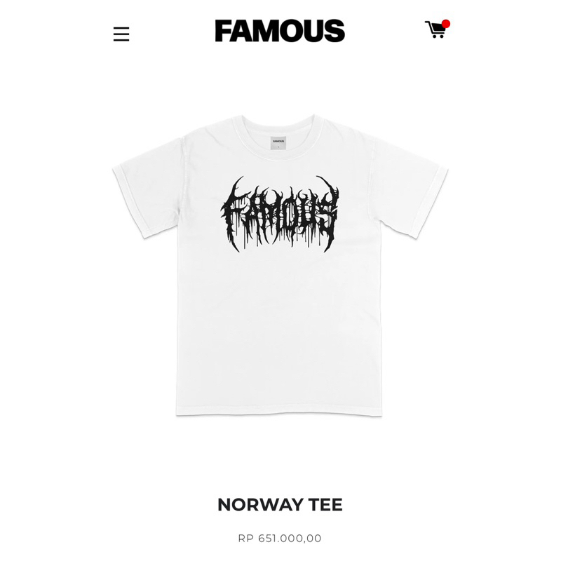 Famous Stars And Straps T-Shirt - Norway White Official Merchandise ...