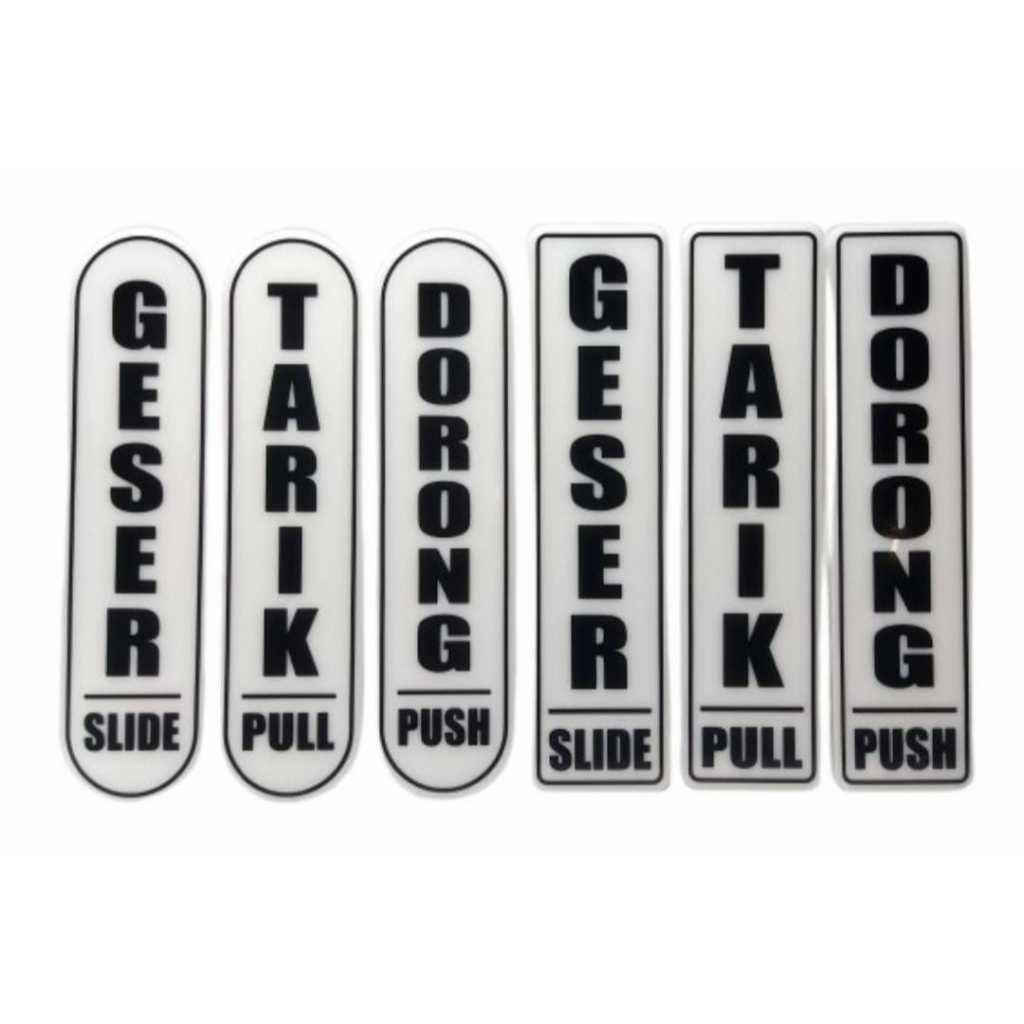 Acrylic DOOR SLIDING PULL PUSH / SIGN ACRYLIC SLIDE PULL PUSH | Shopee ...