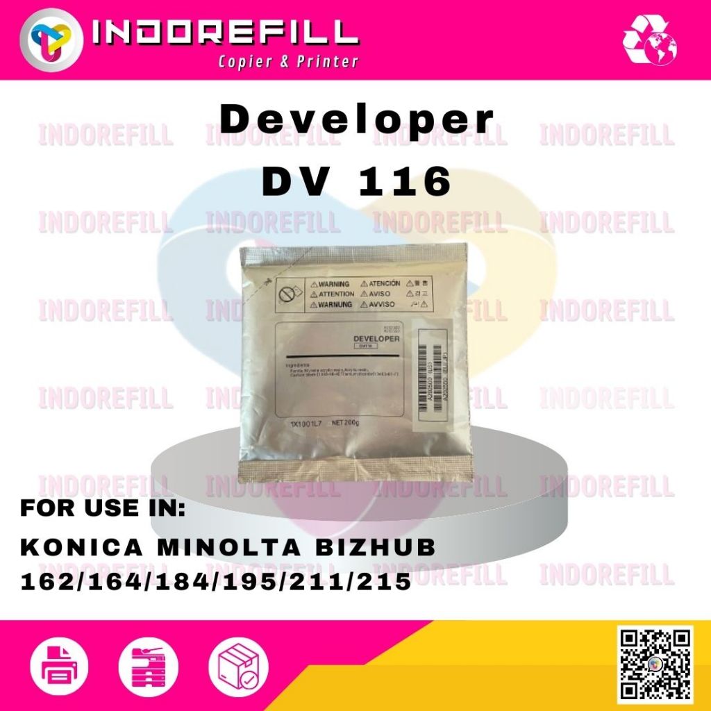 Konica Minolta Bizhub 164 - Développeur Original A1UC550 / DV-116 - Toner Authentique Pour Impressions De Qualité Professionnelle