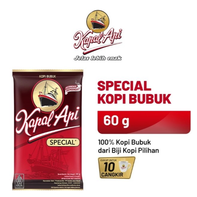 HITAM ^ KYRA ^ Pure Black Coffee Kapal Api Special Powder Netto Pure ...