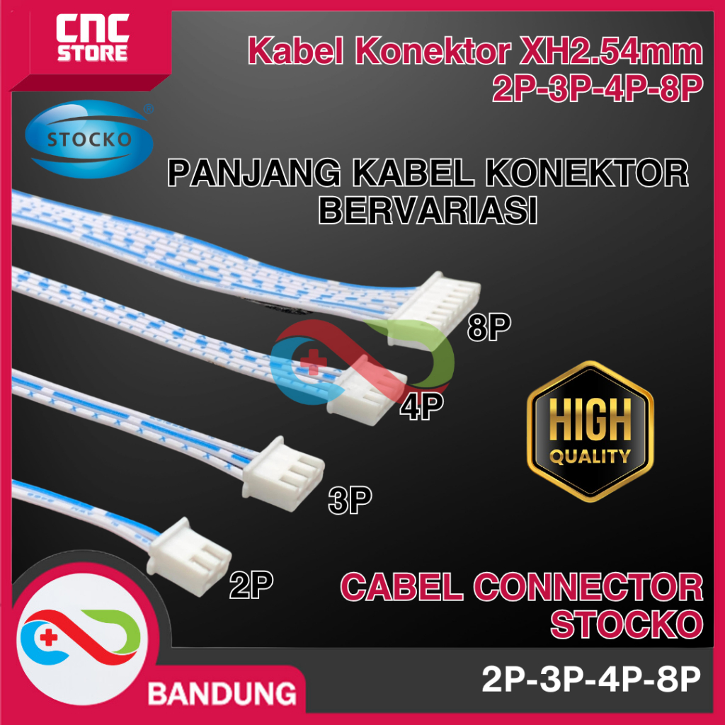XH2.54mm 2P-3P-4P-8P Blue and White Cable Connector Terminal Female ...