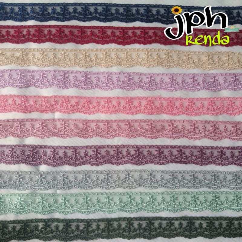 Tile lace, tulle lace, embroidered lace (per roll 15yards) | Shopee ...