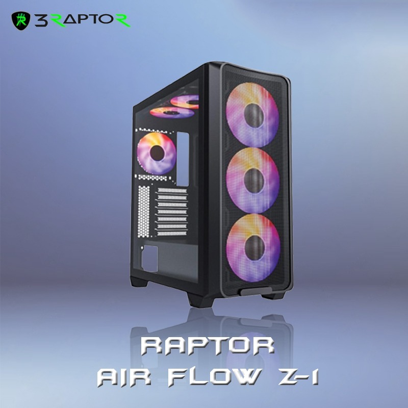 Atx RAPTOR AIR FLOW Z-1 PC Gaming Case Free 3 Fan RGB | Shopee Malaysia