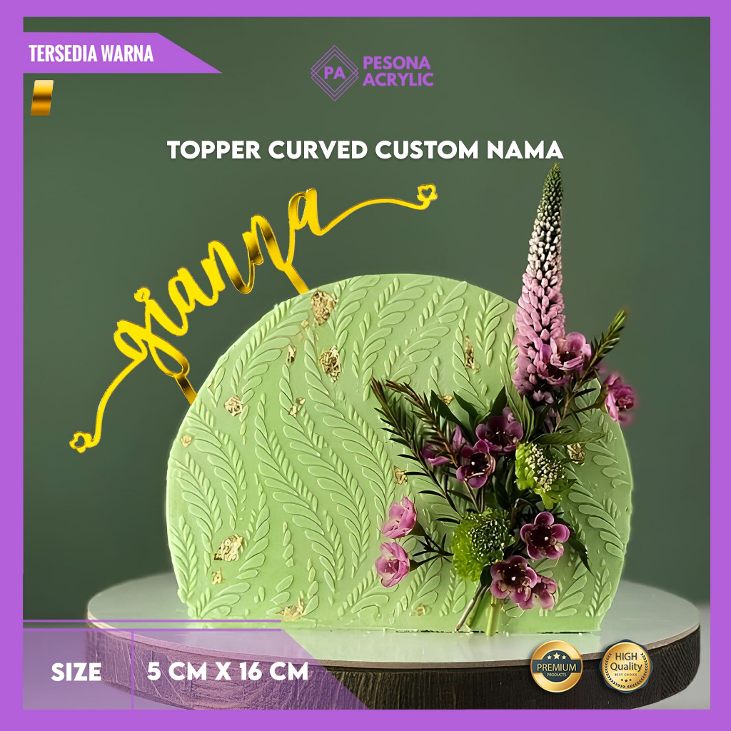 Custom Curved Topper/Custom Name Topper | Shopee Malaysia