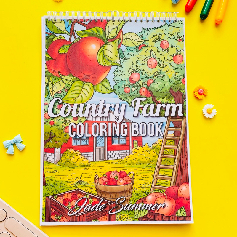 Country Farm Coloring Book For Adult Edition Shopee Malaysia