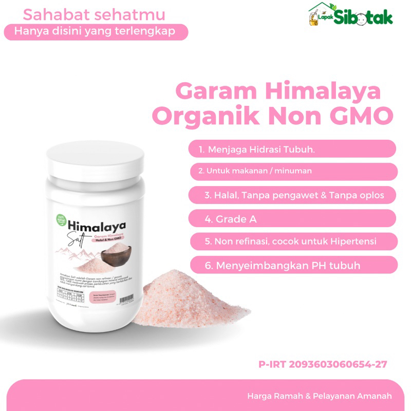Halal HIMALAYAN SALT NON GMO 500GR Jar | Shopee Malaysia