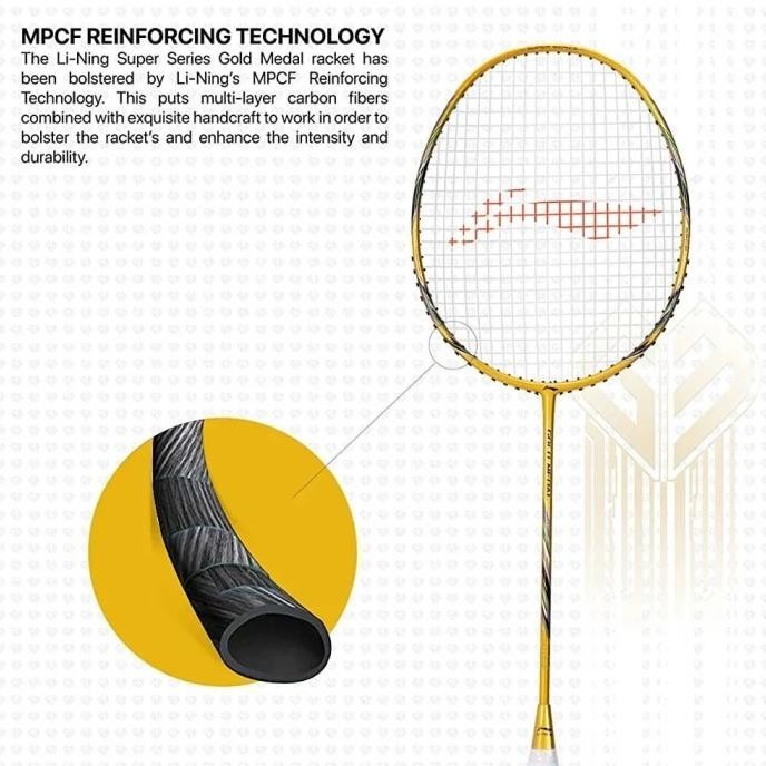 Lining Super Series Gold Medal Limited Edition Ori Badminton Racket ...
