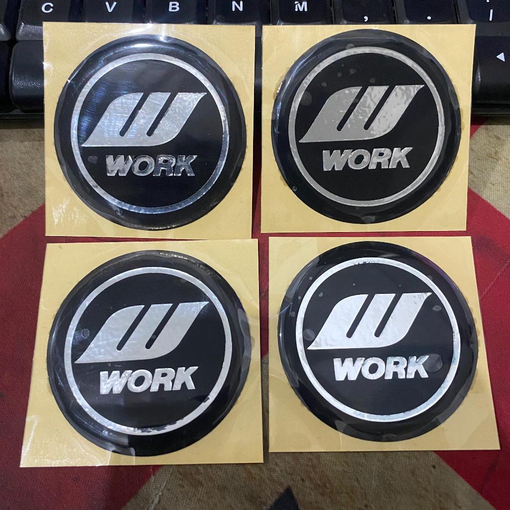 Cutting Sticker Embossed Work Wheels for 55mm Car Racing Rim Hubcaps ...