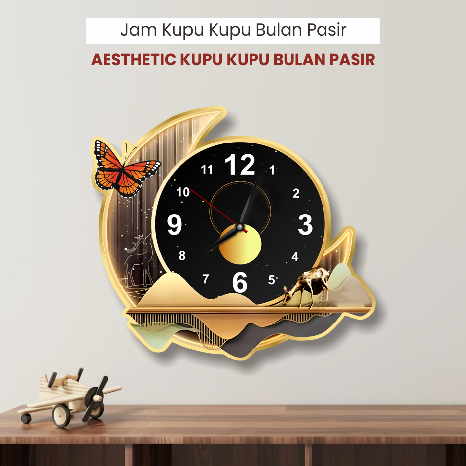 Modern Minimalist Wall Clock Living Room Led Wall Clock Moon Shaped ...
