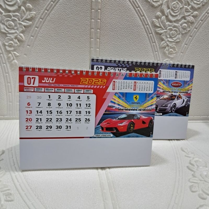 Standard 2025 Desk Calendar Sports Car Image Shopee Malaysia