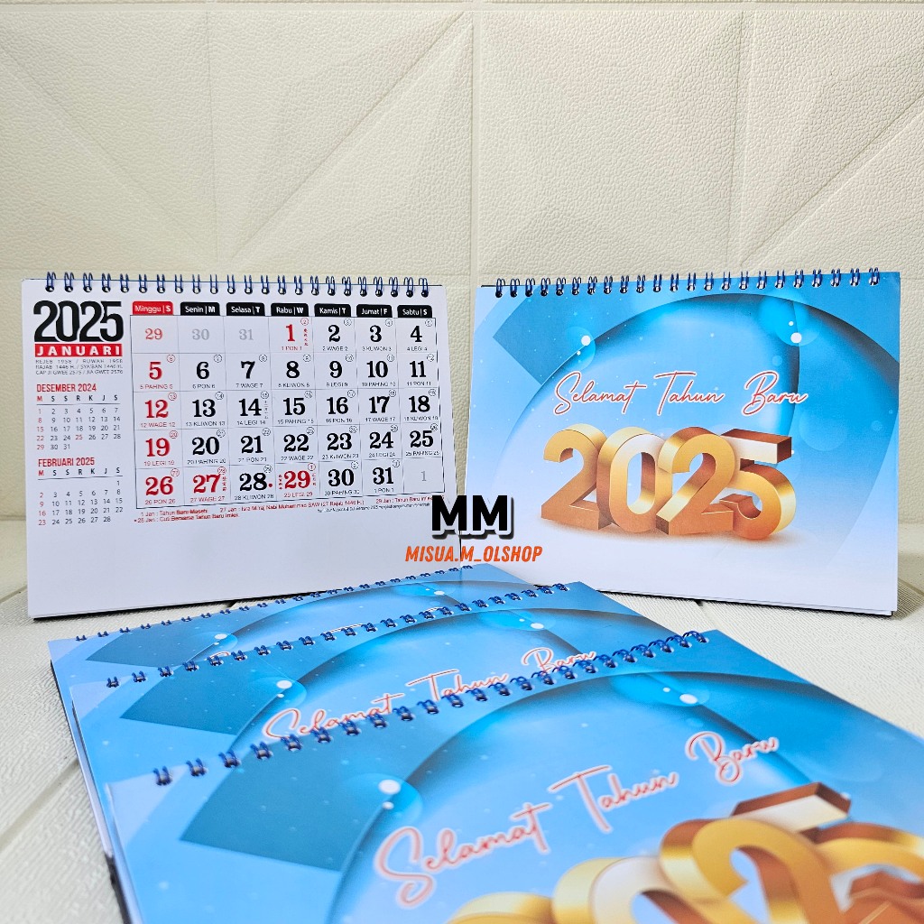 HITAM 2025 WORK DESK CALENDAR HIGH AND WIDTH THICK BLACK LINEN STAND ...