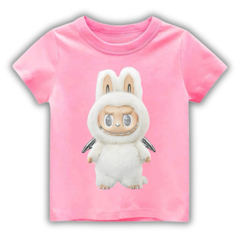 LABUBU CHILDREN'S T-SHIRT, LABUBU MOTIF, ZIMOMO WHITE V2, FRONT LOOK ...