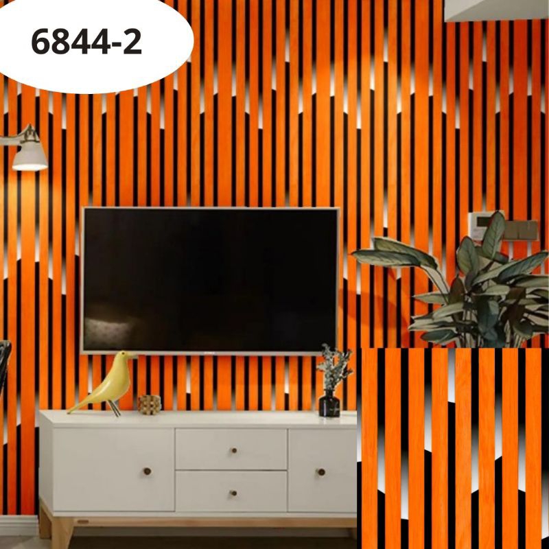 HITAM Wallpaper WALL STICKER ELEGANT YELLOW PANEL MOTIF LIGHTING YELLOW ...