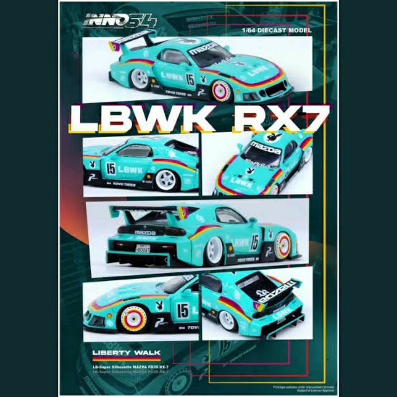 Diecast Inno64 LBWK Mazda RX7 RX 7 FD3S LB Super Silhouette Seal ...