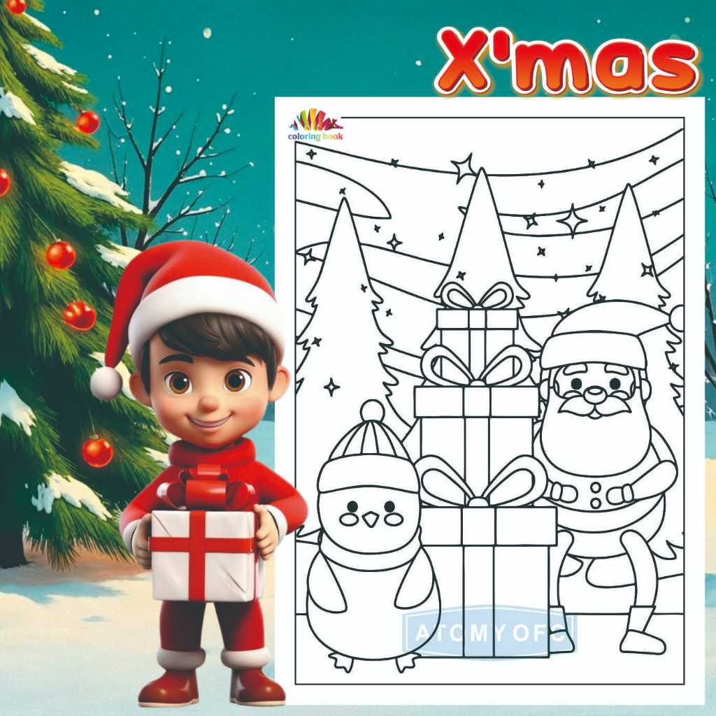 Coloring PAPER / COLORING / DRAWING PAPER / X'MAS A / COLORING PAPER ...