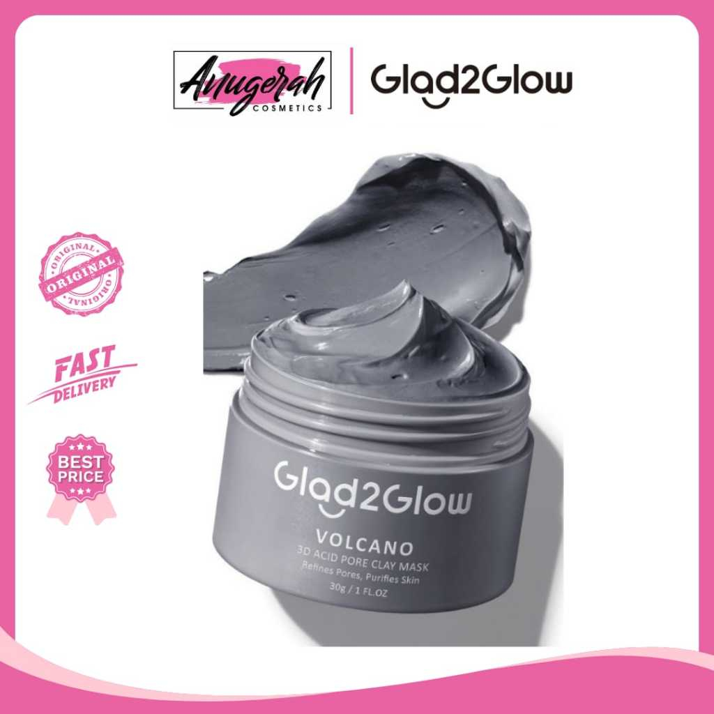 Glad2glow Volcano Clay Mask Blackhead Mask Deep Pores Cleansing Mud ...