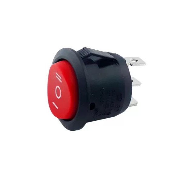On-off-on Switch 2 Position Rocker Switch 3 Pin Round 1/6cm KCD11 3A ...