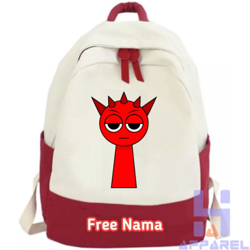 Incredibox SPRUNKI RED RADDY CHILDREN'S BACKPACK FREE NAME | Shopee ...