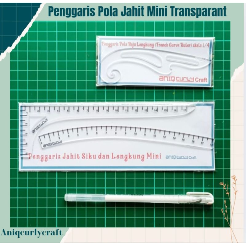 Aniqcurlycraft transparent mini sewing pattern ruler | Shopee Malaysia