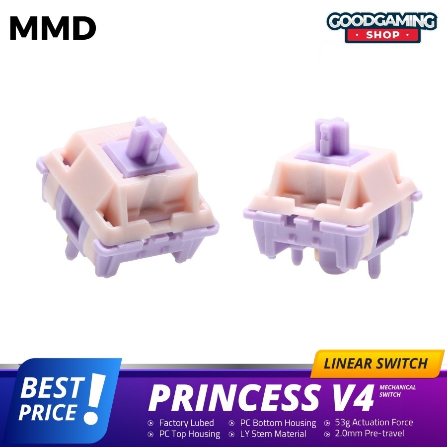 MMD PRINCESS LINEAR V4 SWITCH KEYBOARD FACTORY LUBED EDITION | Shopee ...