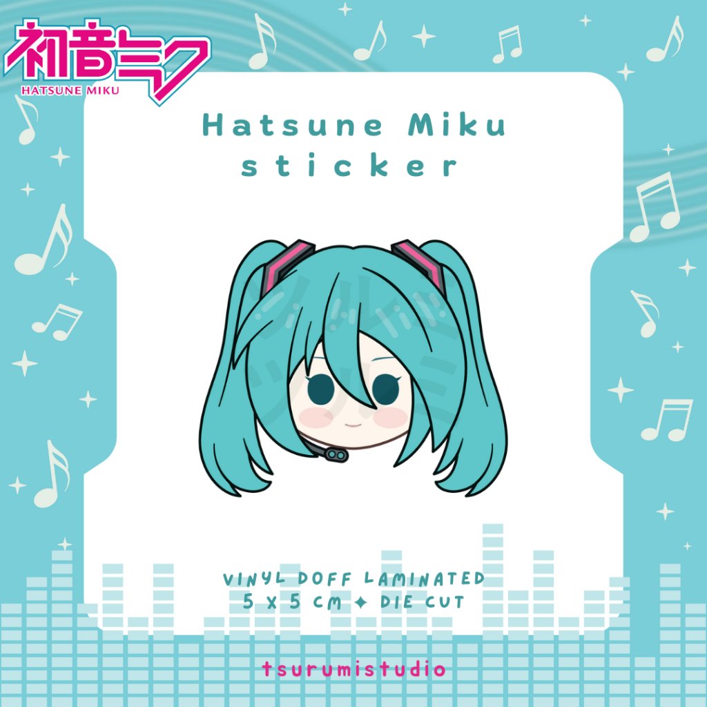 Hatsune Miku Chibi Peeking Peeker Sticker / Peeking Stickers by ...