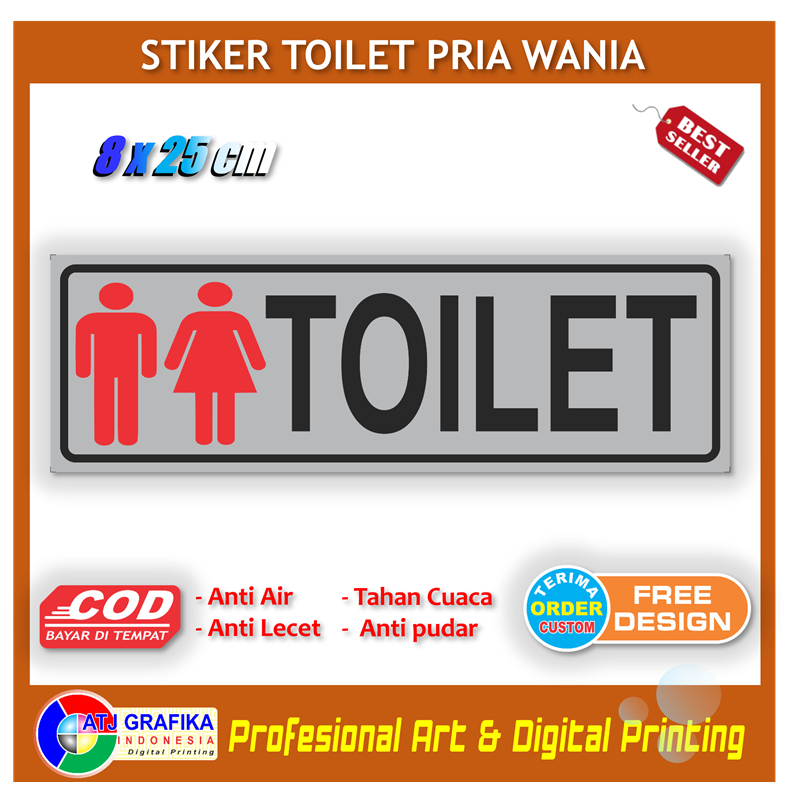Toilet stickers for men and women, men and women, stickers for use of ...