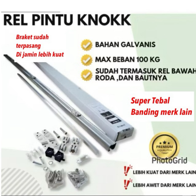 Sliding DOOR RAIL DEKKSON Door Rail 1/8 Meter 2 meters dekson Door Rail ...