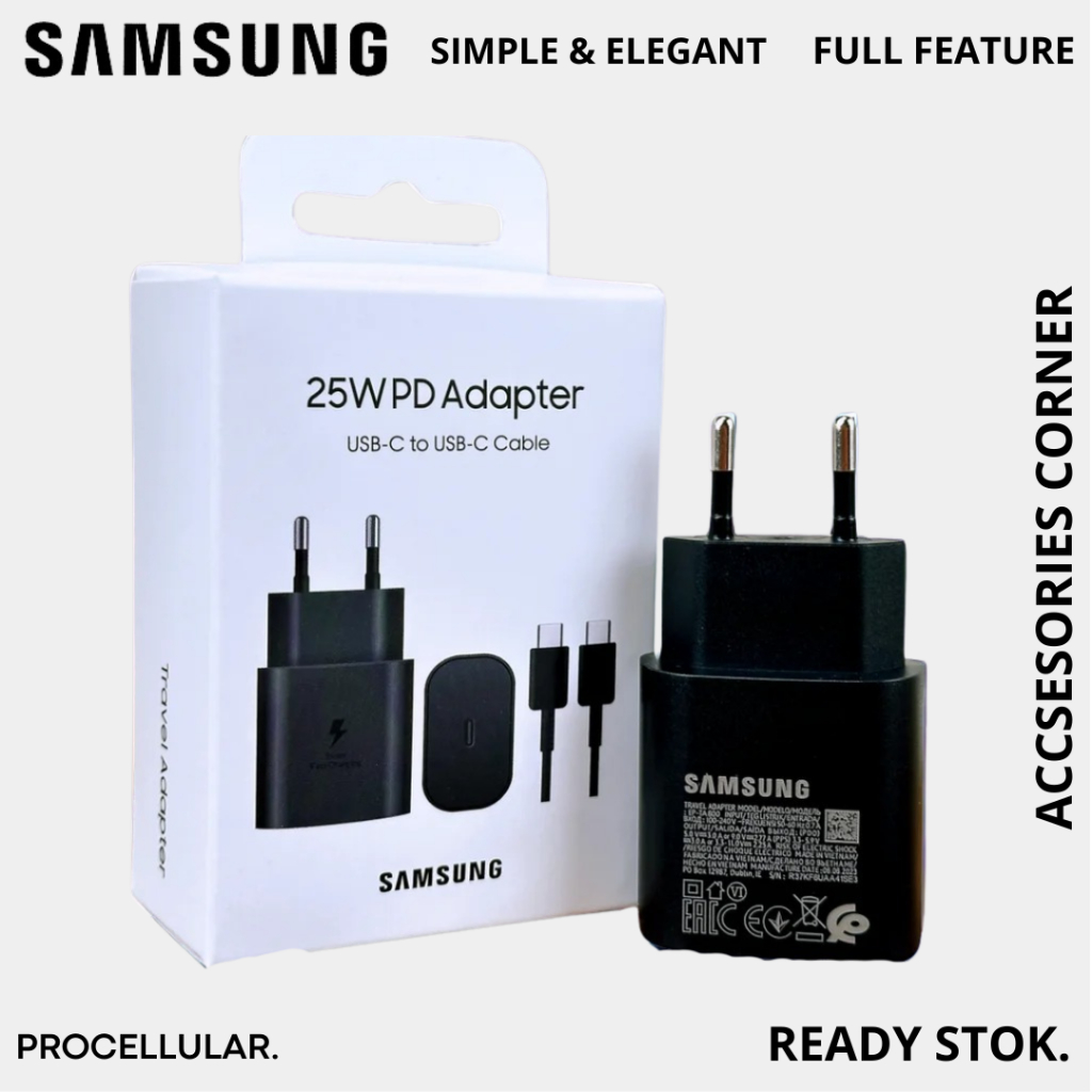 Original Samsung Galaxy A52 / A72 Fast Charging 25Watt Type-C Charger