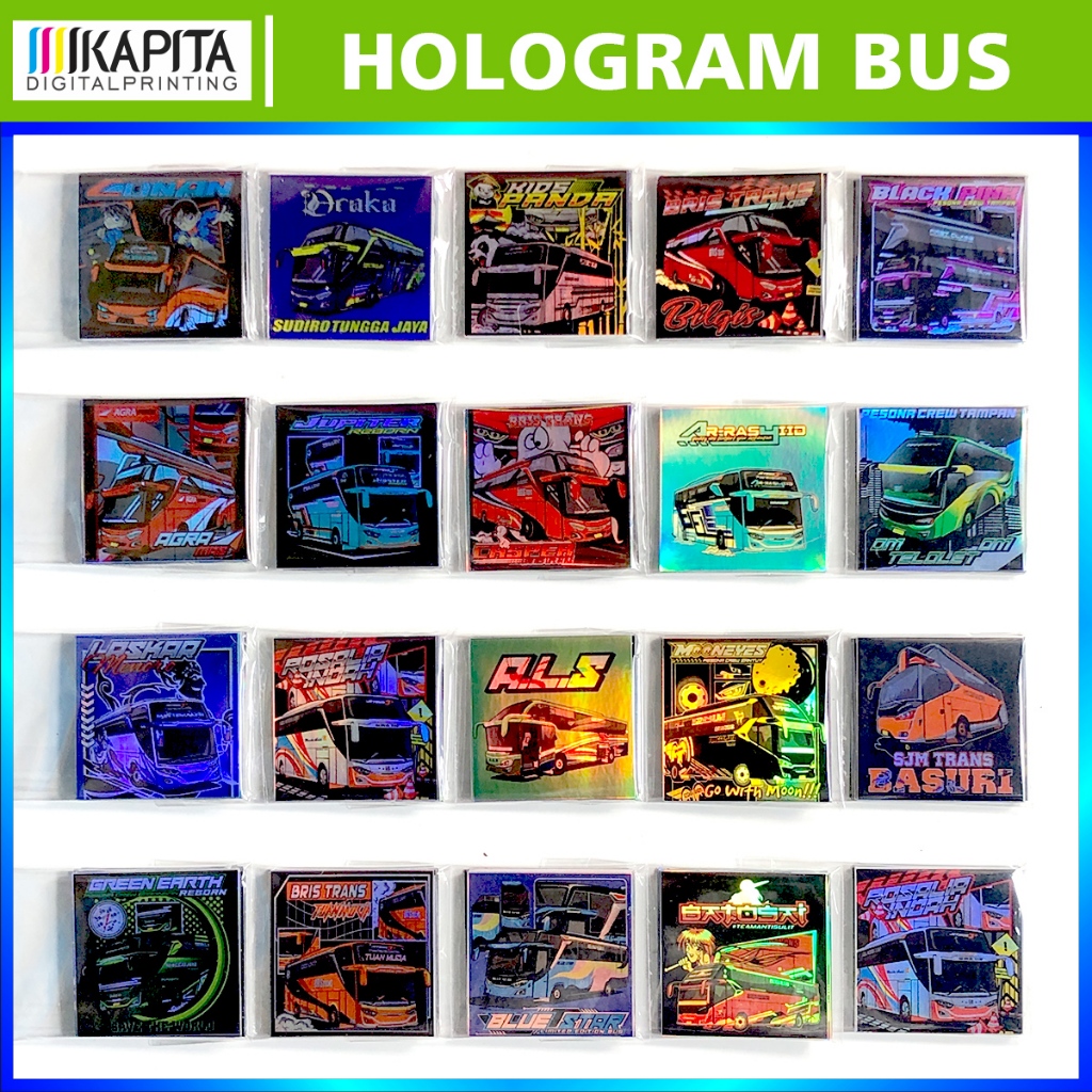 (get 20 stickers) Shiny Hologram bus Sticker Box Model bus Mania ...