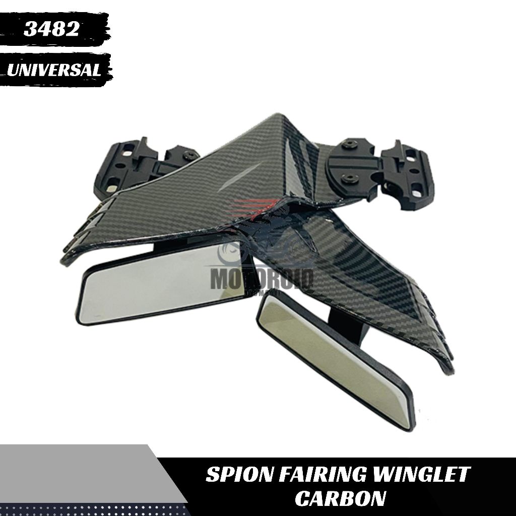 Rear View Mirror Winglet Fairing Stealth Carbon Sport Adjustable Wing ...