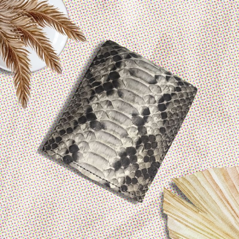 Men's bag Classic folding Wallet snake skin Men fashion letter Wallet ...