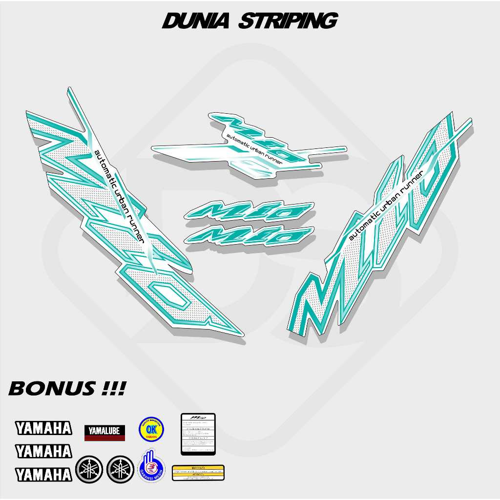 PUTIH Mio SPORTY STRIPING THAILAND MOTIF / MIO SMILE STICKER / URBAN ...