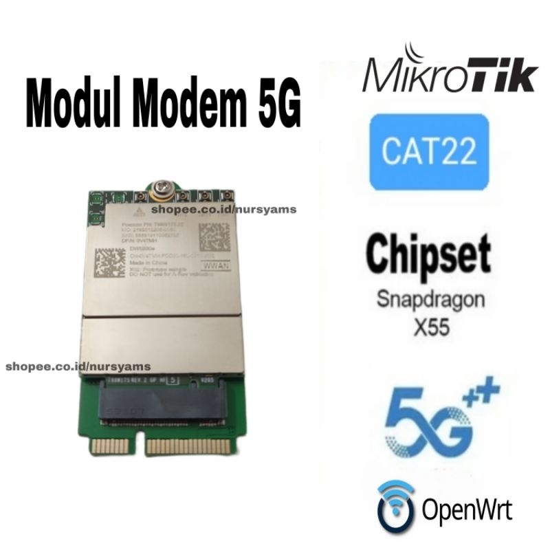 Carte Réseau 5G DW5932E Pour Dell Latitude – Module WWAN PCIe M.2, Compatible 5G/LTE