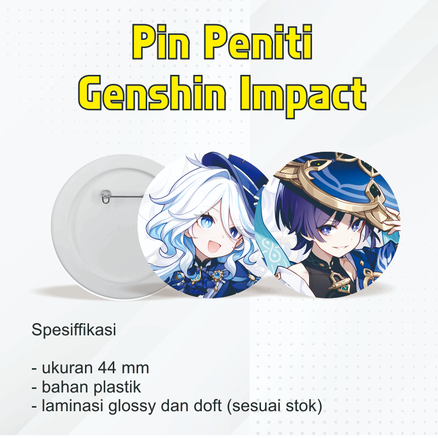Genshin impact game pin, 4,4cm safety pin | Shopee Malaysia